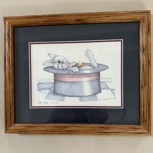 Sue Rupp Signed and Numbered “Hat Hare” print.